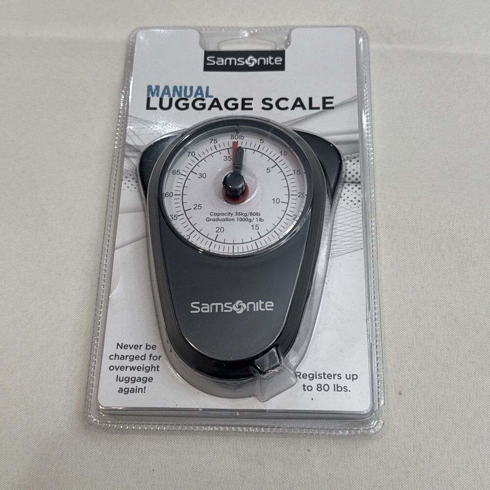 SAMSONITE Luggage Scale Analog Manual Up to 80Lbs Weight BLACK - NEW SEALED
